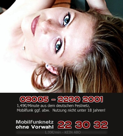 09005 - 2230 2001 Telefonsex mit Amateurin, die sich gern mit Sperma vollspritzen lassen will.