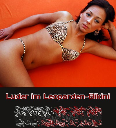 Der Bikini im typischen Leopardenfell-Muster ist als Fetisch heiß begehrt, aber auch sehr beliebt, weil er schön viel weibliche Haut zeigt.